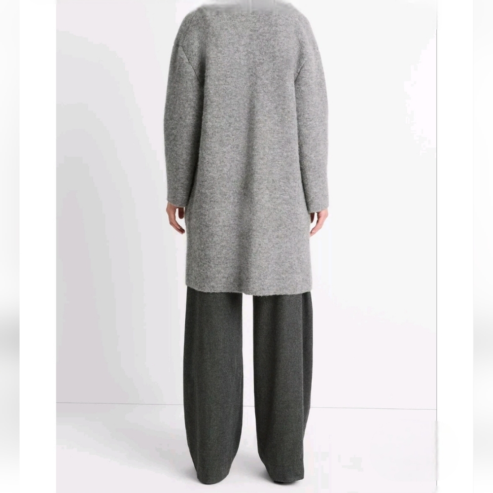 Vince Gray Open-Front Long Cardigan Sweater - Picture 5 of 11